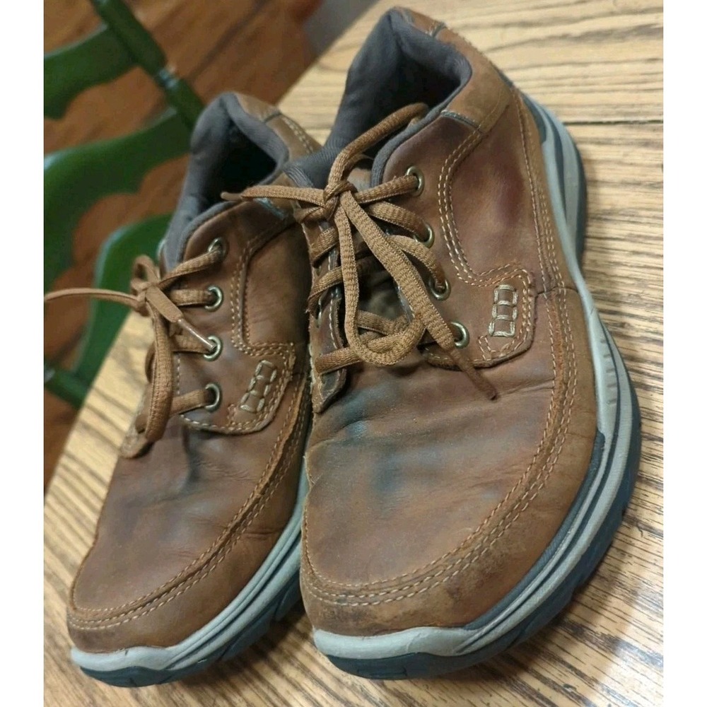 Sketchers Leather Sneakers Shoes Mens 7.5 Brown Lace‎ Up Gogamat Arch